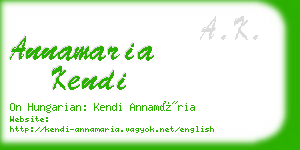 annamaria kendi business card